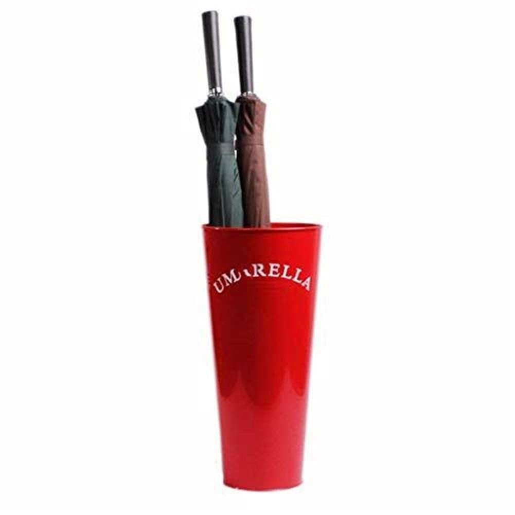 Porte-parapluies de marche en métal robuste et finition rouge mat
