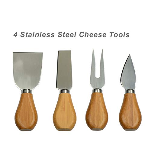 Picnic At Ascot Original Bamboo Cheese/Charcuterie Board With Cracker Groove & Drawer With Cheese Tools - Designed & Quality Checked In The Usa #TOP5