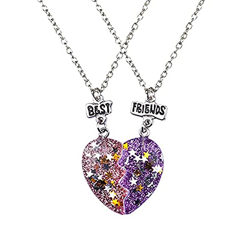 See full amazon price history chart for EL REGALO 2 Pcs Best-Friend Pink Purple Resin Heart Pendant Necklace Set For For Girls EL REGALO 2 Pcs Best-Friend Pink Purple Resin Heart Pendant Necklace Set For For Girls (B09GKD8YQR) Amazon Price History, Amazon Price Tracker