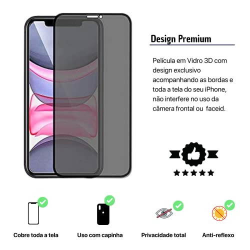Película 3d Privacidade Anti Spy Para iPhone (iPhone 11 / XR)