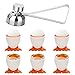 TANCUDER 7 Pezzi Set di Portauovo Design Colazione Portauovo alla Coque Singolo Rompi Guscio Uova Tazza Porta Uova Plastica Topper Uovo con Taglierina per Guscio d'Uovo in Acciaio Inox per Apri Uova