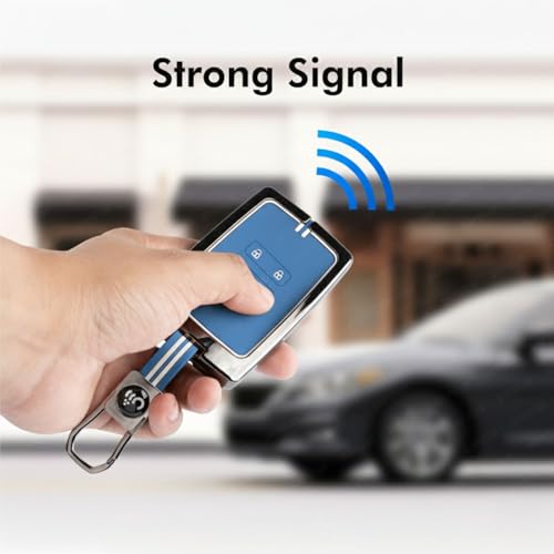 Image of SHOPOFLUX Metal Key Cover Compatible with Renault Triber | Kiger | Duster | Gravite 4 Button Smart Key