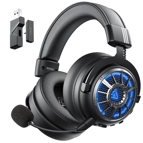 ULTRA BASSA LATENZA < 30MS: questa cuffia da gioco wireless a bassa latenza è appositamente progettata per i giocatori professionisti. Utilizza una tecnologia audio avanzata e una potente trasmissione wireless per ridurre al minimo la latenza e garantire una perfetta sincronizzazione tra audio e video.