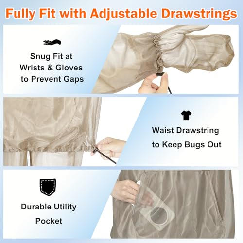 Chaqueta para mosquitos RoamRider, chaqueta con capucha para hombres y mujeres, malla ultra fina miniatura 5