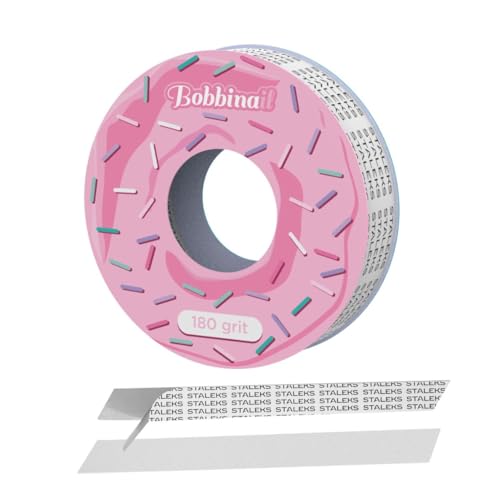 Imagen de STALEKS PRO BOBBINAIL recambio desechable de lima blanca adhesiva en rollo Expert para Donut dispensador de lima 6mts