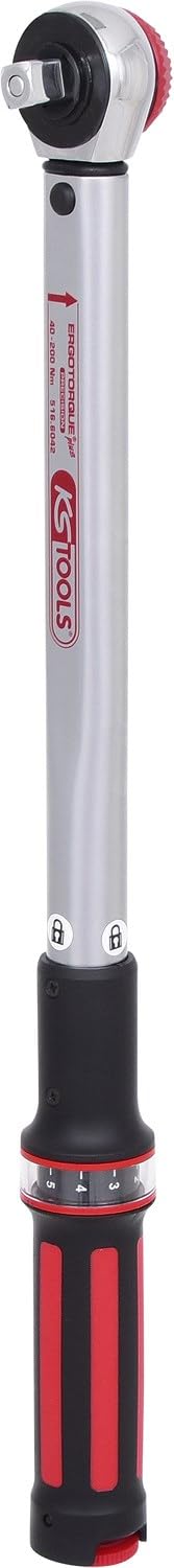 KS TOOLS 1/2 ERGOTORQUE 40-200 Nm Clé de Serrage, Acier, 40-200 Nm