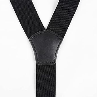 Alizeal Men's Y-Back Adjustable Suspender and Bowtie Set