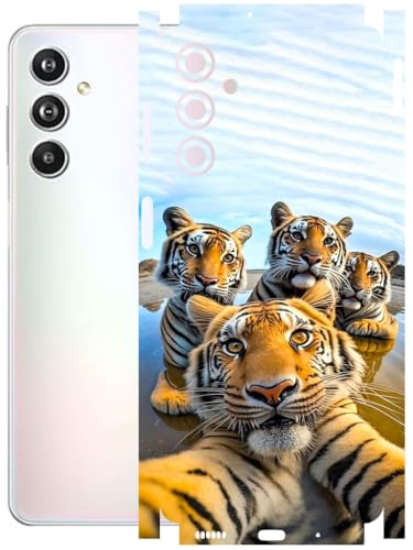 Image of AtOdds - Full Body Back Screen Guard Protector Film - Lamination Wrap Skin Sticker Compatible with Samsung Galaxy F54 (5G) | Scratchproof Matte Finish (Selfie)