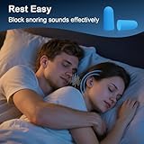 Foam Ear Plug for Sleeping, HOYIO 5 Pair 35dB Soft Earplugs for Noise Cancelling Hearing Protection Soring Blocking, Holiday Travel Cruise Flight Backpacking Work Study Essentials, Disposable, Blue - Image 2
