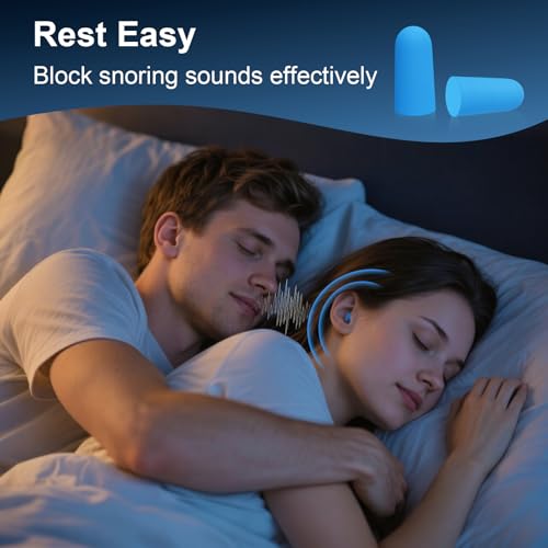 HOYIO Weich Ohrstöpsel zum Schlafen, 5 Paar SNR 35dB Geräuschunterdrückende Lärmschutz Gehörschutzstöpsel für die Nacht Flugzeug Reise Festival Arbeiten Studie, Noise Cancelling Earplug for Sleep
