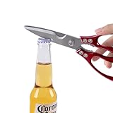 Kitchen Scissors Heavy Duty, Food Scissors for Kitchen Use, Dishwasher Safe Meat Poultry Shears, Ultra Sharp Cooking Shears for Chefs (Red) - Image 6