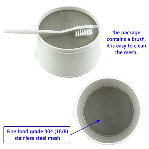 Multiple Usage Food Strainer , Nut Milk Bag Replacement, Yogurt Strainer, Food Grade Polycarbonate And Stainless Steel Mesh Bpa-Free, Nut Milk/Soy Milk/Juice/Tea Filter #TOP3