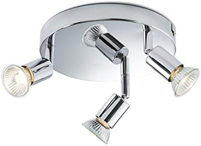 Knightsbridge 230V GU10 Twin Bar Spotlight-Brushed Chrome