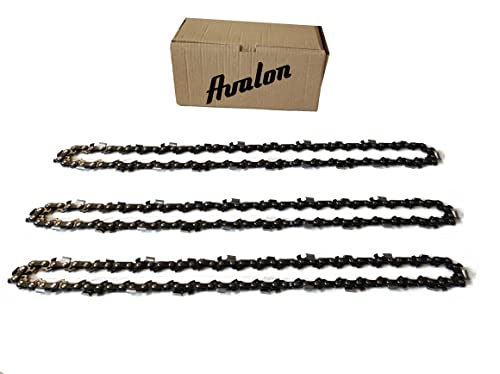 Avalon ProCut - Pack 3 Cadenas de Motosierra 3/8 Bajo Perfil Galga 050-1.3 Diente (60 eslabones) Compatible con: Stihl entre otras Cover