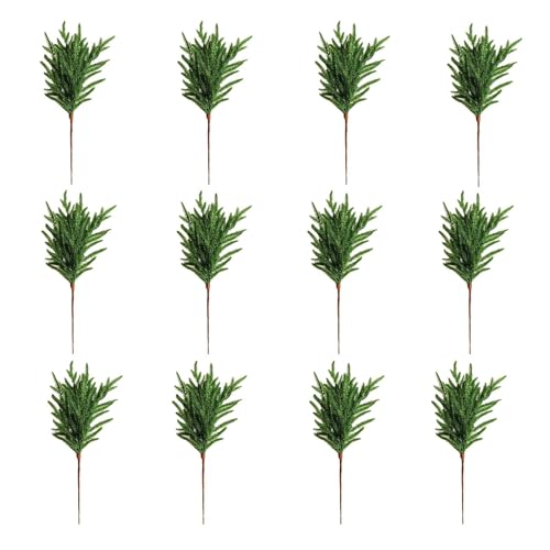 Ramo di Pino Reale Touch,Ramo di Pino Norfolk,12X Ramo di
