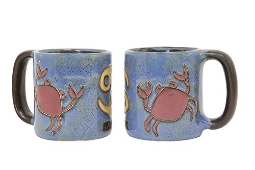 One (1) MARA STONEWARE COLLECTION - 16 Oz Coffee Cup Collectible Dinner Mug - Zodiac Sign - Cancer The Crab Design
