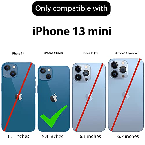 Ailiber Compatible with iPhone 13 Mini Case, iPhone13 Mini Holster with Screen Protector, Swivel Belt Clip, Kickstand Holder, Slim Shockproof Shell Slide Phone Case for iPhone 13 Mini 5.4 inch -Black - Image 4