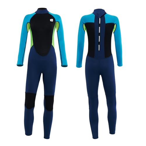 Summshall Neoprenanzug Kinder, Jugen 2mm Neopren Lang Neopren Anzug für Jungen & Mädchen für kaltes Wasser, UV-Schutz UPF 50+, Anti-Kratz Schutz, ideal zum Schwimmen Schnorcheln Surfen Strand