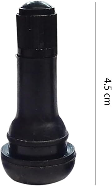 Les 5 Valves de Jante universelles,Vannes en Caoutchouc TR413,Valve Pneu Voiture, Voiture Pneu Tubeless Valve Bouchon,Noir - 2