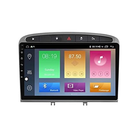ADMLZQQ Android Car Stereo Radio Sat Nav para Peugeot Cover