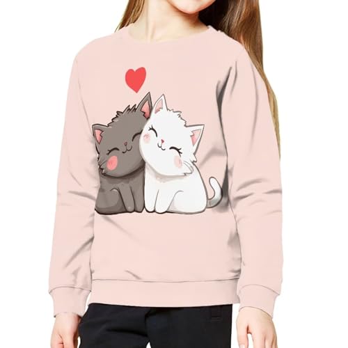 Girls Casual Long Sleeve Crewneck Sweatshirts Kids Cute Animal Graphic Tops Size 6-16 Years3