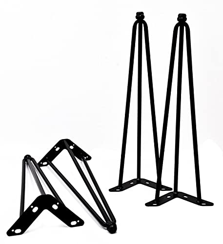Home Soft Things Hairpin Metal Table Legs 20 Inch Legs For Furniture Coffee Bench Dining End Industrial Table Desk Set Of 4 With Black Screws Adjustable Cushion Floor Protectors, 20" #TOP3