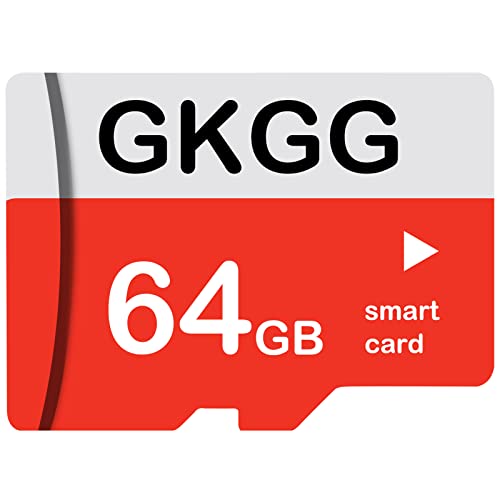 GKGG Tarjeta Micro SD 64 GB con Adaptador de Tarjeta SD, Tarjeta de Memoria SD de 64 GB, Tarjeta de Memoria SD para cámara, teléfono móvil, Tableta, cámara Cover
