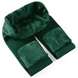 ZLLW Winter Warm Fleece Lined Leggings for Women，High Waisted Thick Thermal Velvet Tights Green(S-M)