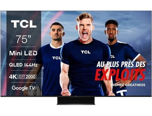 TCL 75C849 TV 75 4K QLED MiniLED 144Hz avec Google TV et système sonore Onkyo 2.1 - vue 4