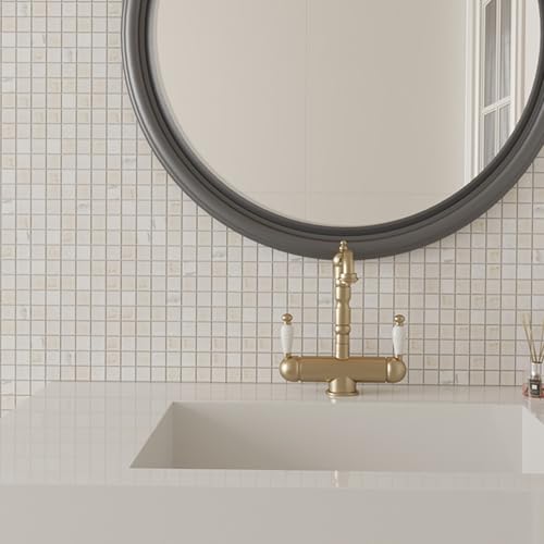 Azulejos de mármol dorado Calacatta para crear un oasis en la pared de su cocina 2
