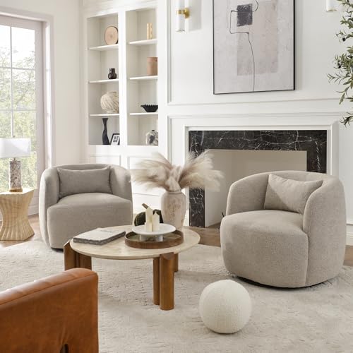 mainstays bouclé swivel chair reviews