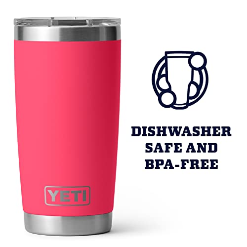 Image of YETI Rambler 20 oz Tumbler, Stainless Steel, Vacuum Insulated with MagSlider Lid, Bimini Pink