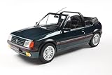 Solido Peugeot 205 CTI Roland Garros Cabrio   Diecast Voiture Miniature Vert Métallique Jantes Perforées Youngtimer Française Collection Limitée 1:18