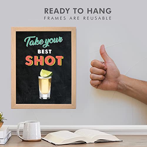 Image of Chaka Chaundh - Cocktail Wall Quotes Frames - Cocktail Quotes Poster With Frames - Bar Framed Poster - Alcohol Quotes Wall Decoration Item - (14 X 11 Inches)