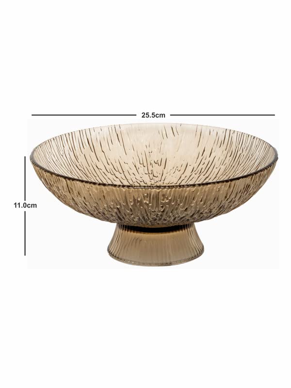 Image of Goodhomes Glass Fruit Bowl Ex6001-10B-L15, 1000 ML,Transparent