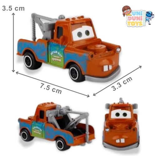 Conjunto De Carros Cars Filme 7 Peças Metal Kit Carrinhos Brinquedo Presente