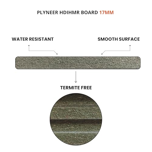 Image of Plyneer HDIHMR MDF Board - High-Density Moisture & Impact Resistant Wood for Modern Furniture & Interior Designs (17mm)-8ft x 4ft