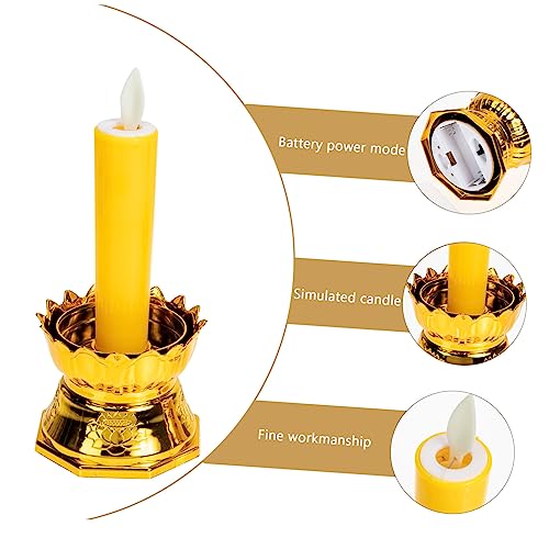 Velas LED impermeables con base estable y batería intercambiable 3