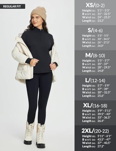 Baleaf BALEAFBFG015AWBA09D0104 Women'S Fleece Pullover Jacket Water Resistant Half Zip Thermal Golf Shirts Cold Weather Running Gear Winter Black M thumb #6