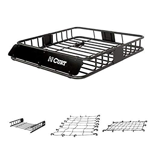 Curt Cargo Rack, Cargo Rack Extension, Cargo Net, and Extended Cargo Net Bundle