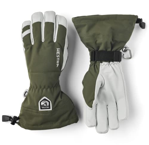 Hestra Unisex Army Leather Heli Ski Glove, 5-Finger Snow Glove for Skiing & Snowboarding for Men...