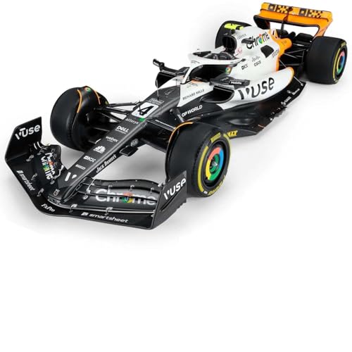 Image of PLUSPOINT 1:43 Scale 2023 MCL60 Racing Diecast Model Car, Purple Black Alloy Metal Collectible Vehicle with Smooth Rolling Wheels for Display Collectors