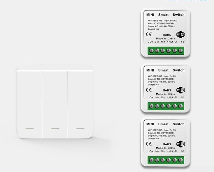 Récepteur sans fil RF433 TUYA pour interrupteurs traditionnels sans travaux