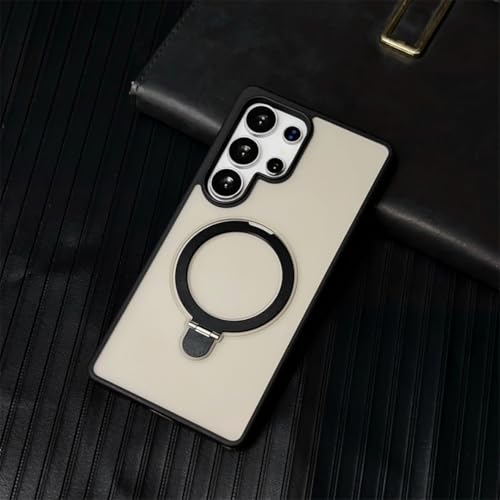 Coque aimantée Galaxy S24 FE noire antichoc à support intégré