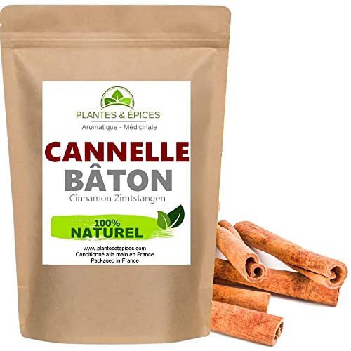 Plantes & Epices - Bâtons de Cannelle Entier Qualité 100% naturel 6 à 8 cm - Sachet Fraîcheur...