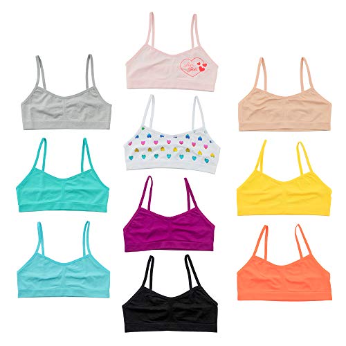 Alyce Intimates Seamless No Show Girls Sports Bra, Pack Of 10 #TOP6