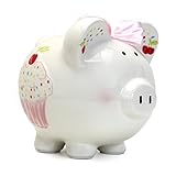 Child to Cherish Ceramic Piggy Bank for Girls, Sprinkle Cupcake