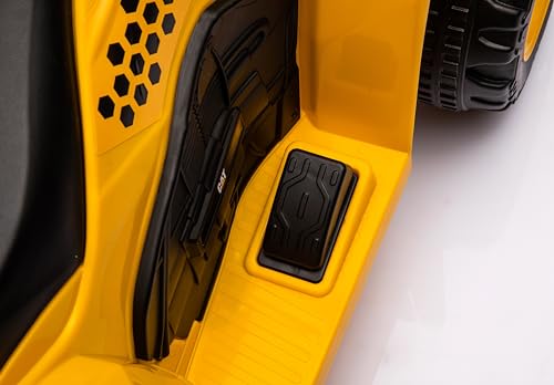 Kinder Elektro Quad mit Akku, Elektroauto für Kinder 18 bis 36 Monate, Geländeräder, elektrischer Antrieb, konturierter Sitz (Gelb) – Bild 5