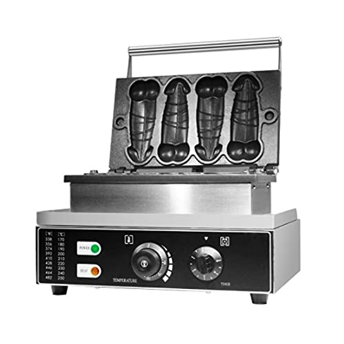 4Pcs Commercial Waffeleisen Elektrische Waffelmaschine, Antihaft-Temperatur- und Zeitsteuerung Waffeleisen für…