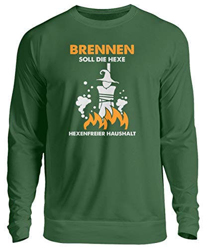 Pull unisexe vert large avec diverses histoires de sorcière
